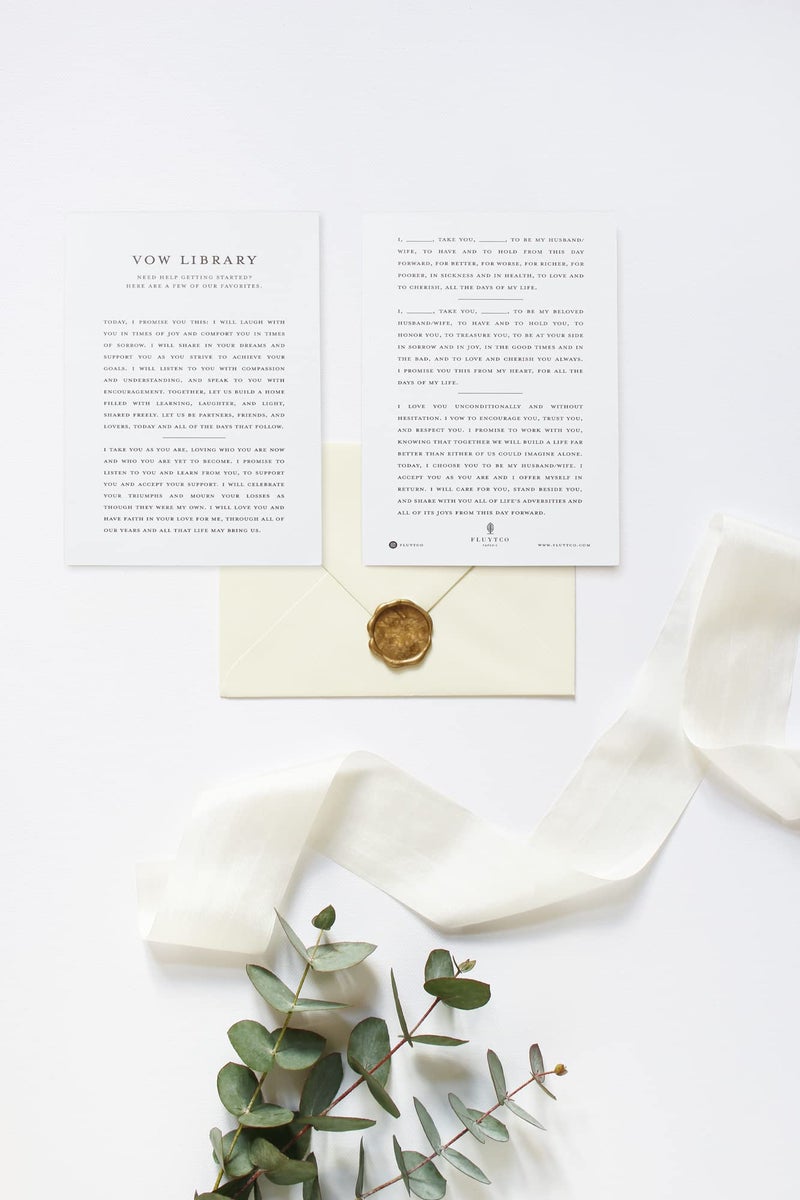FLUYTCO FLUYTCO Wedding Vow Book Keepsakes (2 Book Set, His & Hers) Linen Hardcover - Bonus Wedding day Cards - Vow Renewal - Bridal Shower Gifts - Booklet - Journal - Future Mrs & Mr  - Image 4