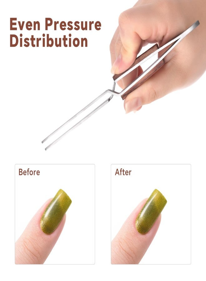 KADS Acrylic UV Gel Tips Sculpture Tweezers Clip Nail Pincher Nipper Nail Form Stainless Steel Nail Shaping Tweezers C Curve Nail Art Tools for Manicure, Pedicure - Image 3