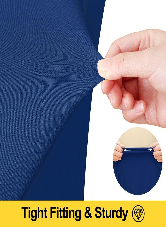 Smiry Spandex Tablecloth, Elastic Fitted Stretch Tablecloth for 6FT Rectangle Tables, Waterproof Washable Table Cover Skirt for Outdoor, Wedding, Banquet & Parties (Navy, 72Lx30Wx30H Inch) - Image 3