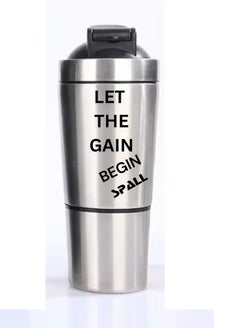 Spall Drink Shaker Bottle Sport Stainless Steel Shake Bottle Protein Shaker Water Bottle  - Image 1