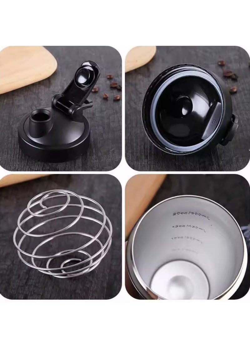 Spall Drink Shaker Bottle Sport Stainless Steel Shake Bottle Protein Shaker Water Bottle  - Image 2