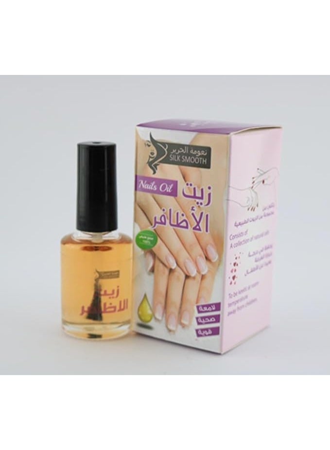 SILK SMOOTH Natural Nails Oil, 20ml, For Healthy and Strong Nails, Nourishing Nail Treatment for Weak & Brittle Nails – Natural Oil for Growth & Repair – Daily Nail Care Serum for Women & Men - Image 1