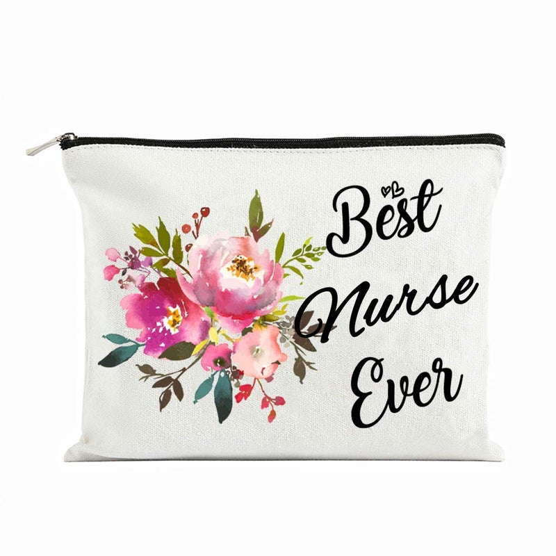 Charmoly Nursing Student Gifts Nurse Practitioner Gifts for Women Nurses Week Gifts Best Nurse Ever Cosmetic Bag Travel bag
