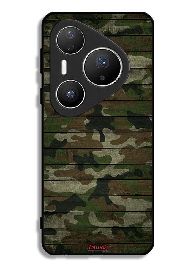 Tolwak Huawei Pura 80 Pro Protective Case Cover Camouflage Wooden Pattern - Image 1