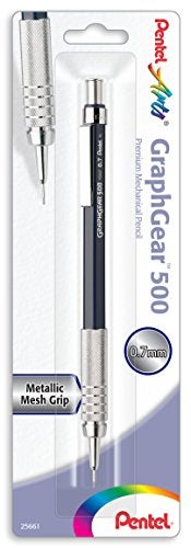 Pentel Arts GraphGear 500 Premium Drafting Pencil, 0.7mm, Blue Barrel, 1-Pack (PG527CPABP) - Image 4