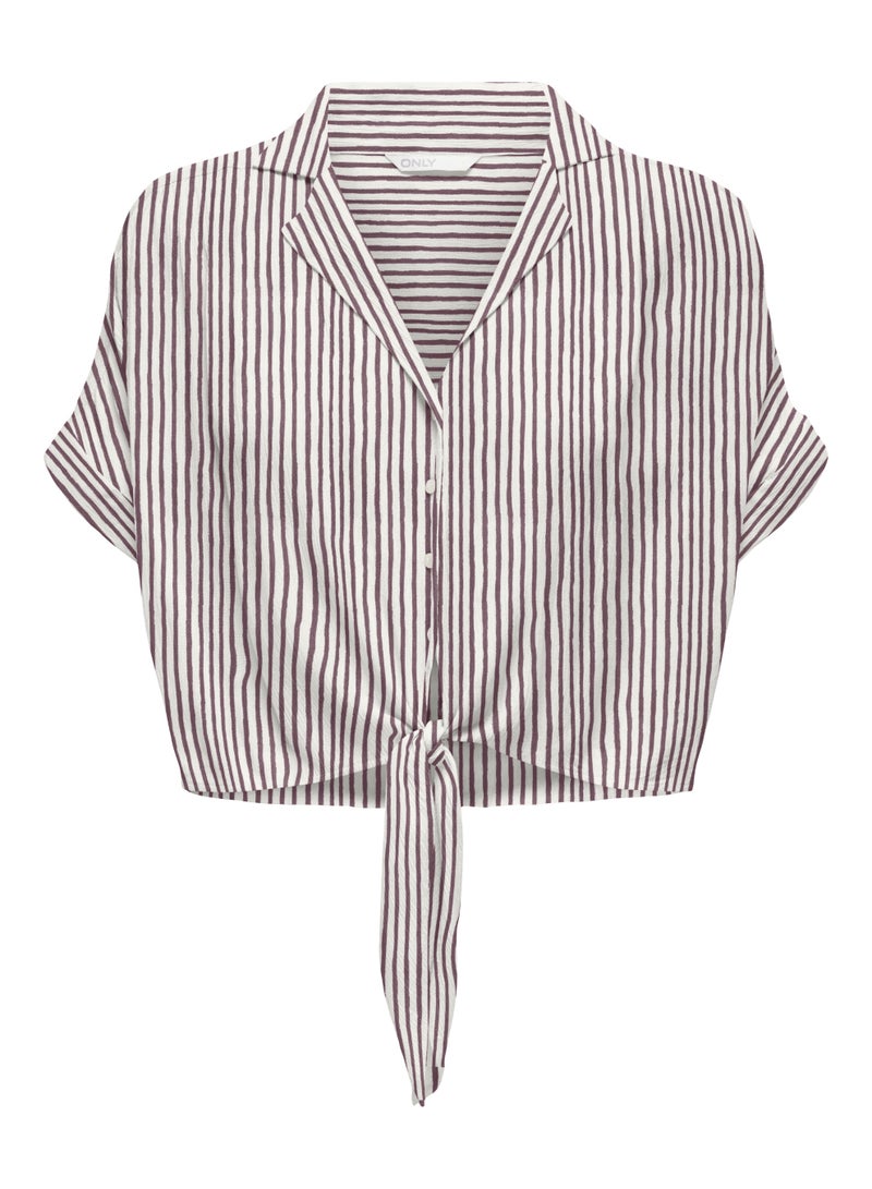 ONLY ONLPAULA LIFE S/S TIE SHIRT WVN NOOS - Image 3