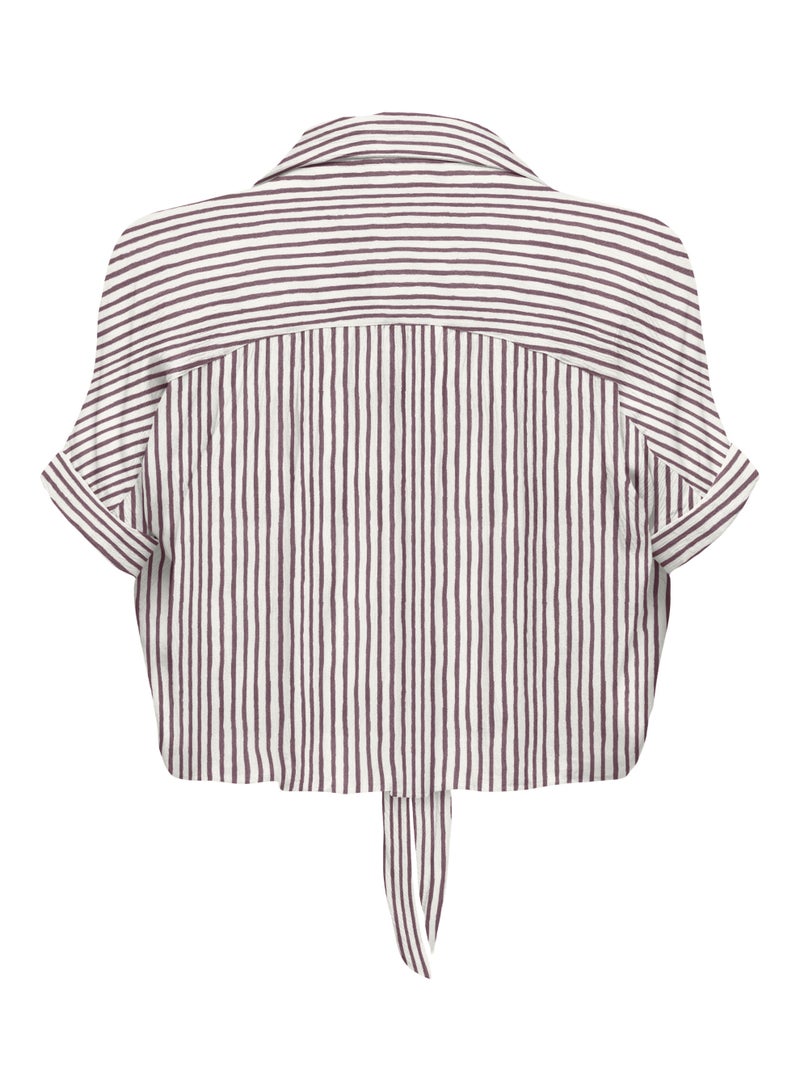 ONLY ONLPAULA LIFE S/S TIE SHIRT WVN NOOS - Image 4