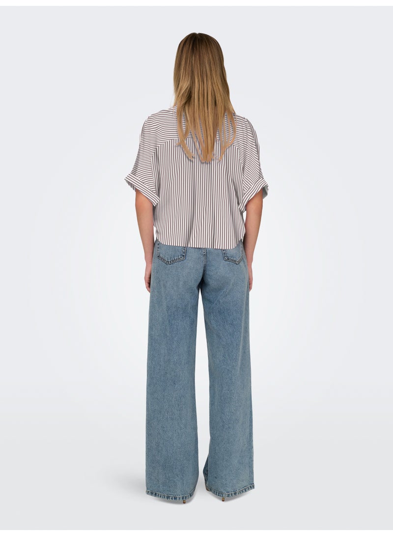 ONLY ONLPAULA LIFE S/S TIE SHIRT WVN NOOS - Image 2