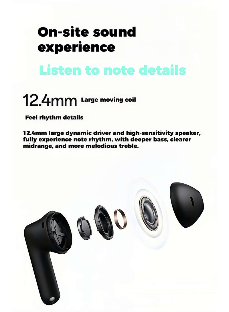 أوبو سماعات OPPO Enco Air4 الجديدة إصدار الصوت الحقيقي اللاسلكية، شحن سريع خلال 10 دقائق، عمر بطارية طويل يصل إلى 48 ساعة، تقليل ضوضاء المكالمات بالذكاء الاصطناعي، تجربة سمعية ثلاثية الأبعاد، مقاومة للماء IP55، قدرة على أكثر من 1000 دورة شحن، سماعات أذن شبه داخل الأذن بتأخير منخفض، - Image 4