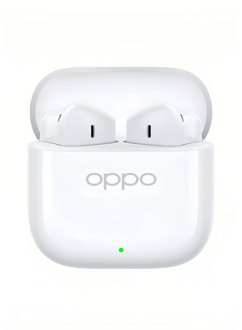 أوبو سماعات OPPO Enco Air4 الجديدة إصدار الصوت الحقيقي اللاسلكية، شحن سريع خلال 10 دقائق، عمر بطارية طويل يصل إلى 48 ساعة، تقليل ضوضاء المكالمات بالذكاء الاصطناعي، تجربة سمعية ثلاثية الأبعاد، مقاومة للماء IP55، قدرة على أكثر من 1000 دورة شحن، سماعات أذن شبه داخل الأذن بتأخير منخفض، - Image 1