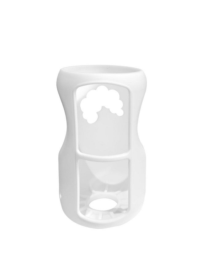 ROMIRUS Beaby Glass Bottle Silicon Sleeves Compatible With Dr. Brown'S Natural Flow Options+ Wide Neck Glass Baby Bottles (9 Oz, White, 2 Pack) - Image 3