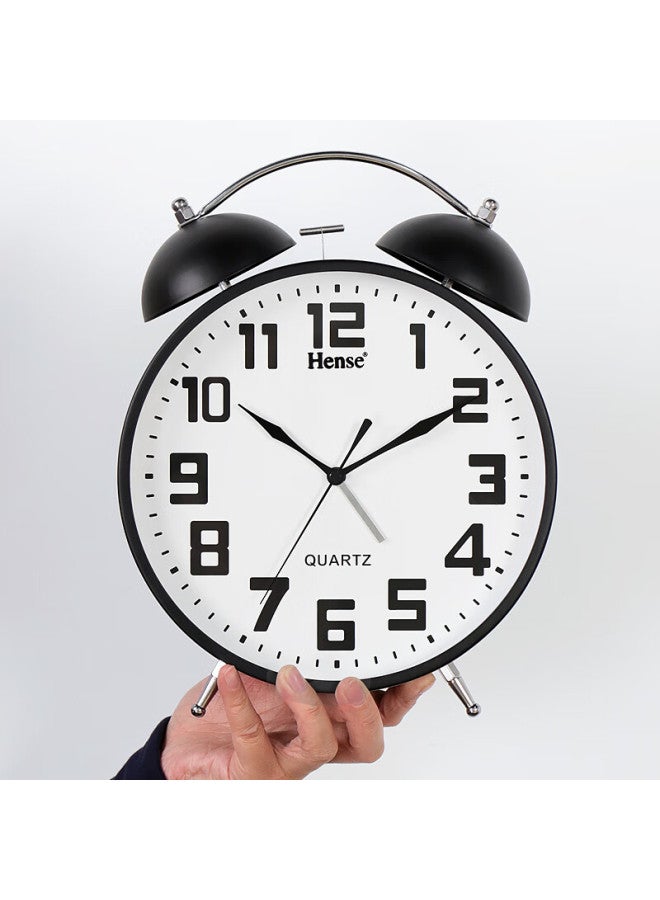 Hense 8.5 Inch Large Alarm Clock Desktop Table Clock Bedside Clock Decorative Bell Wake-up Device Bedroom Bedside Clock Ha58 Back To School Season - Image 3