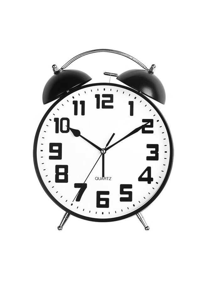 Hense 8.5 Inch Large Alarm Clock Desktop Table Clock Bedside Clock Decorative Bell Wake-up Device Bedroom Bedside Clock Ha58 Back To School Season - Image 5