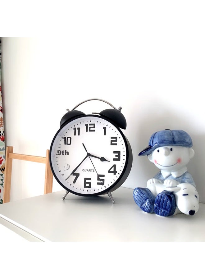 Hense 8.5 Inch Large Alarm Clock Desktop Table Clock Bedside Clock Decorative Bell Wake-up Device Bedroom Bedside Clock Ha58 Back To School Season - Image 4