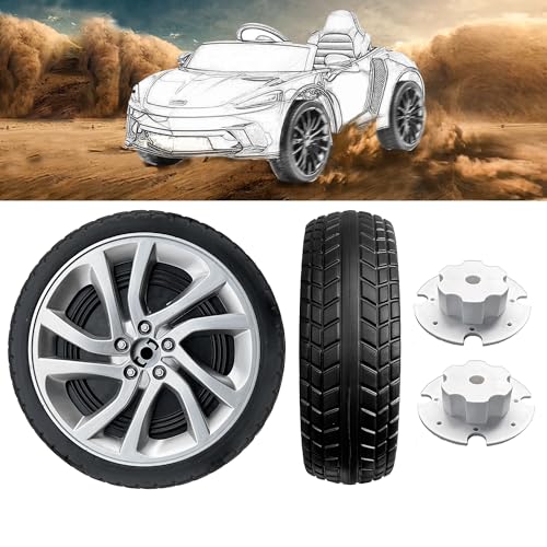 JRRXM 2Pack 26CM10 EVA Solid Compound Tires for Power Wheels Ride on Car Alligator TiresWheels Upgrade12CM047in Aperture FrontRear Wheel for CarSUVUTVATVMotorcycle Replacement Parts - Image 1