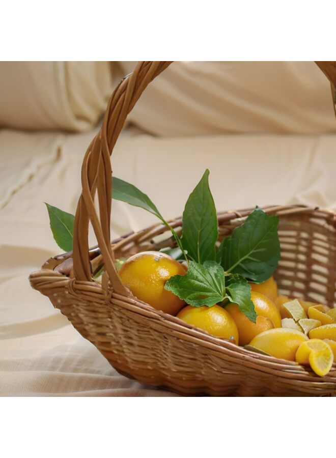 11.8'' Handwoven Wicker Picnic Basket, Harvest Portable Woven Basket Flower Gathering, Sturdy Woven Multipurpose for Storage Easter Organizing Home Decor - Image 3