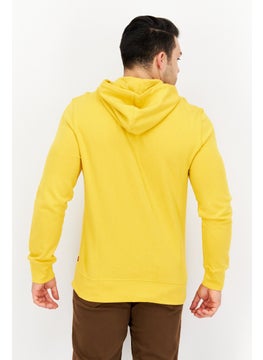 Levi's Men Hooded Brand Logo Sweatshirt, Yellow  - Image 4
