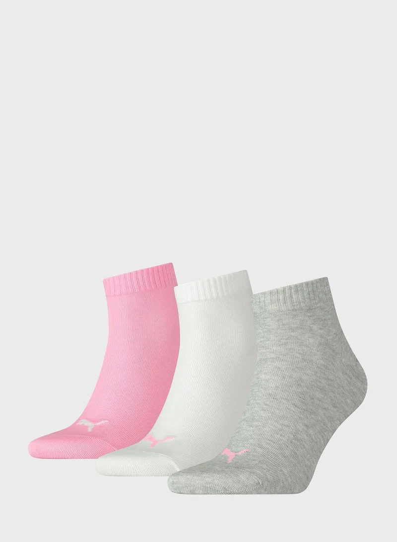 PUMA UNISEX QUARTER PLAIN 3P men socks