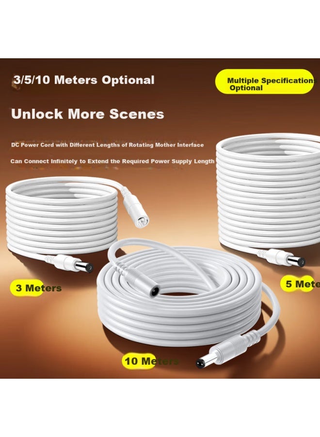 Trendy Style Fashionable Style Suitable For Huawei Xiaotun Outdoor Camera Power Extension Cable Xt-H34/H32/H33/H40/T5/5/Dph-Op-100 Monitoring Dc5521 Power Cable 3M - Image 3