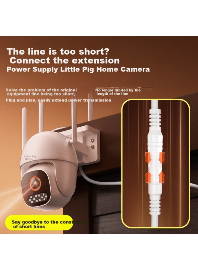 Trendy Style Fashionable Style Suitable For Huawei Xiaotun Outdoor Camera Power Extension Cable Xt-H34/H32/H33/H40/T5/5/Dph-Op-100 Monitoring Dc5521 Power Cable 3M - Image 2