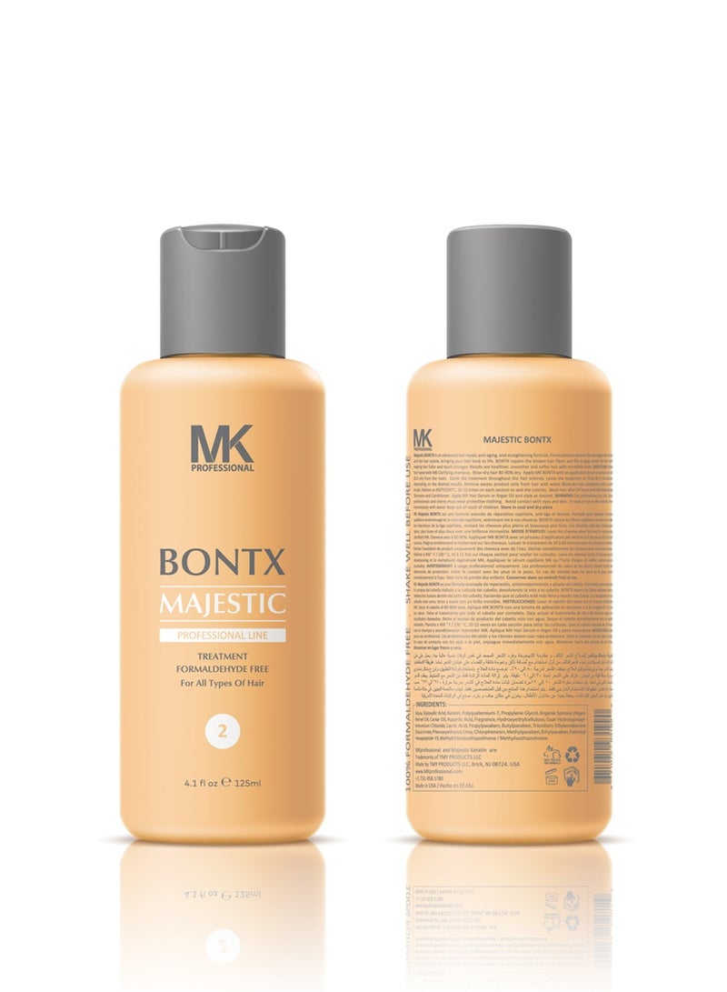Majestic Keratin Mk Bontx Hair Repair, Anti-aging and Straightening Treatment with Filler - Image 2