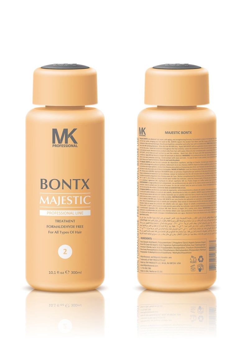 Majestic Keratin Mk Bontx Hair Repair, Anti-aging and Straightening Treatment with Filler - Image 4