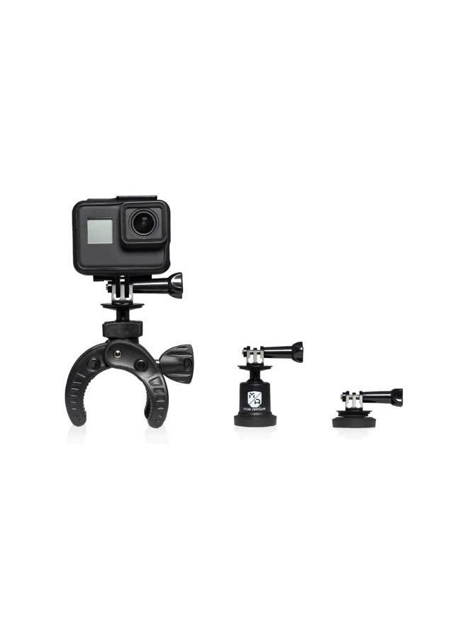 MOB ARMOR Action Camera Accessory Kit - Complete Bundle with Adjustable Claw Grip, Magnetic Holders, Steel Mounting Plates, and Travel-Friendly Nylon Case for On-The-Go Filming - Image 1
