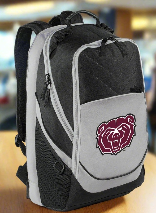 Broad Bay Missouri State University Backpack Missouri State Bears Laptop Computer Bag (Black & Gray) - Image 2