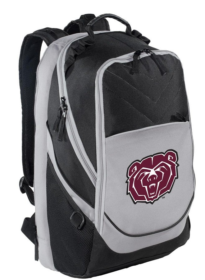 Broad Bay Missouri State University Backpack Missouri State Bears Laptop Computer Bag (Black & Gray) - Image 1