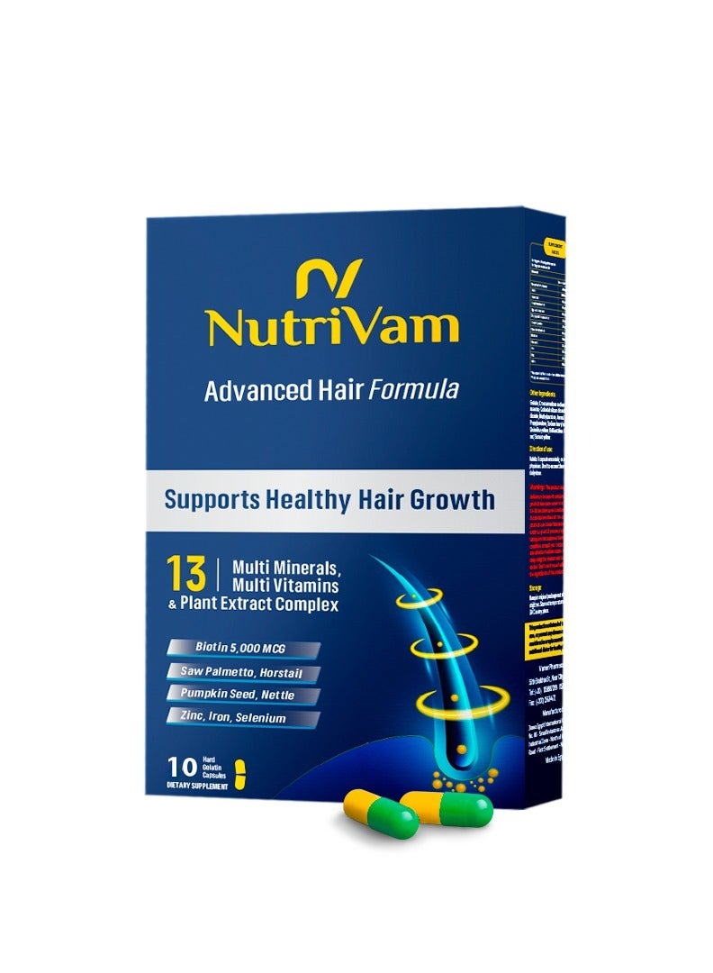 Nutrivam Advanced Hair Formula -10 Capsule