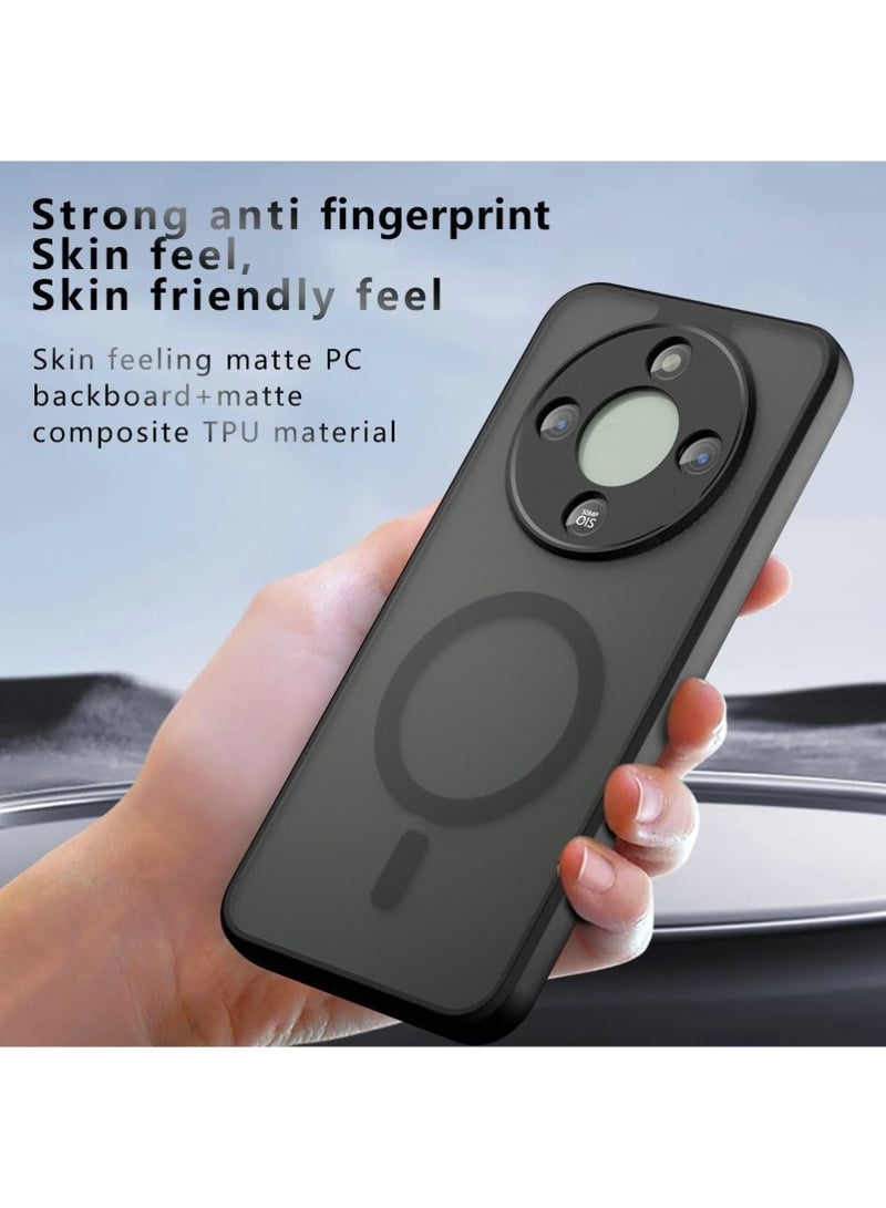 Honor X9D Magnetic Case Cover,Compatible with Mag-Safe,Anti-Scratch,Slim Translucent Matte Back Soft Bumper Phone Case Cover for X9D 5G - Image 2