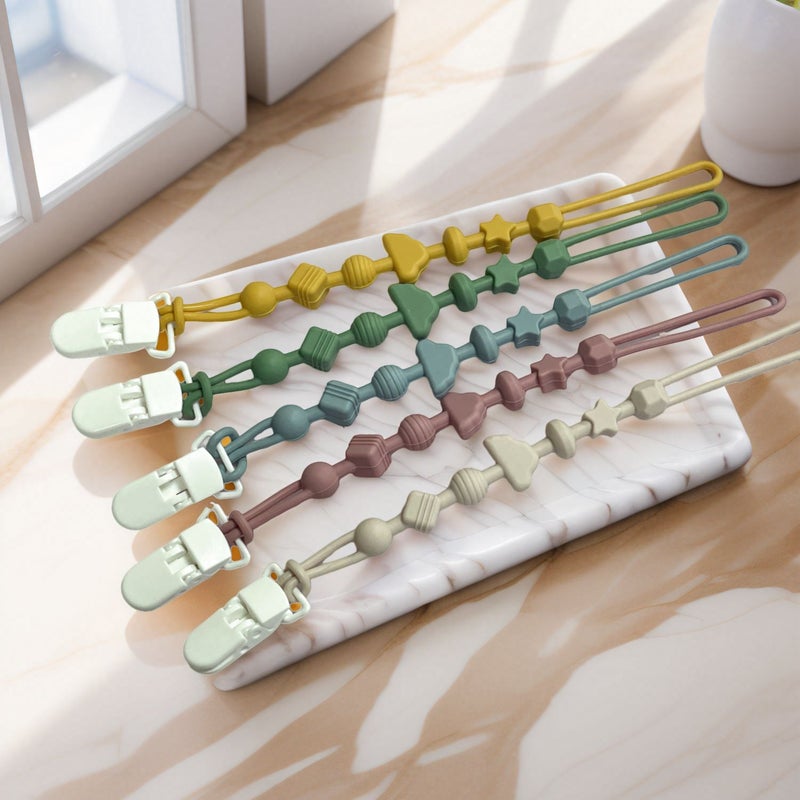 Xs Silicone Teething Chain with Anti-Loss Strap - Baby Teether Toy - Image 5