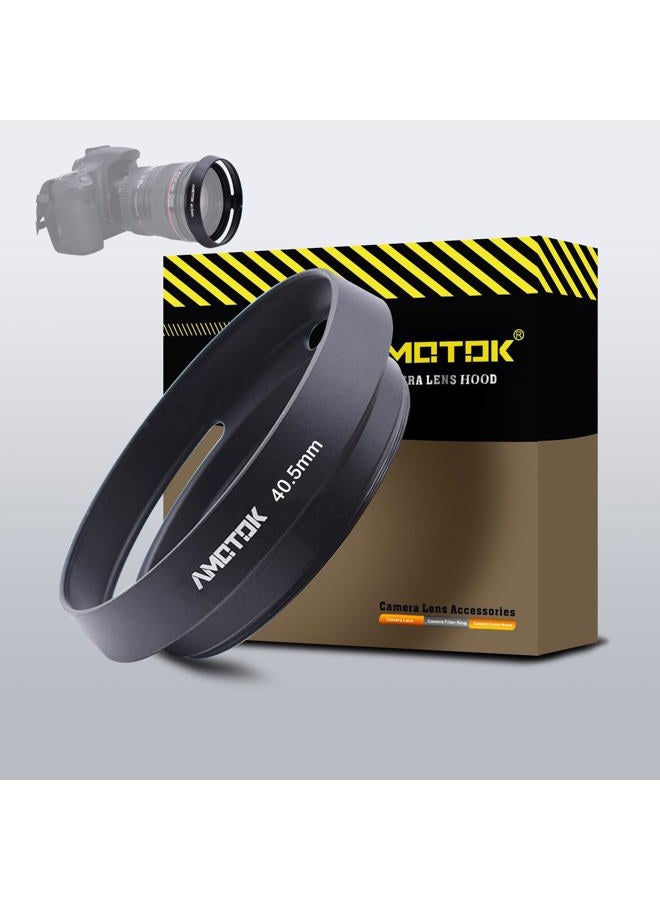 AMOTOK 40.5mm Camera Lens Hood Compatiable All Brands Ø40.5mm Lenses,Aluminium Hollow Lens Hood,Made of CNC. - Image 1