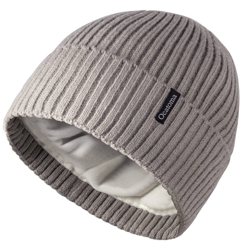 Ocatoma Beanie for Men Women Warm Winter Knit Cuffed Beanie Soft Warm Ski Hats Unisex - Image 1