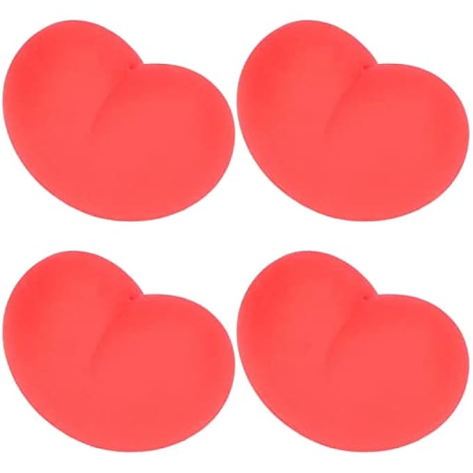 POENVFPO Heart Stress Toy, 7.3x 5.3cm, Applicability, Elastic Soft Simulation Rubber Red Heart Shape Decompression Ball Toy Kids Adults Stress Toy, 12 Pcs - Image 5