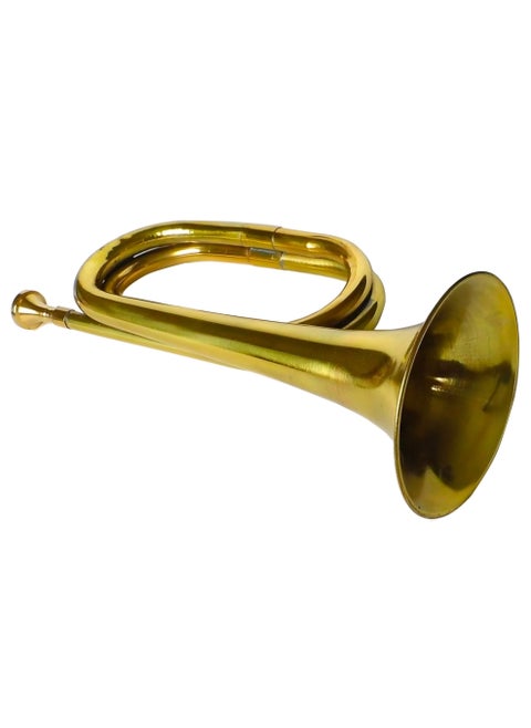 Marching Bugle Assembly Call Trumpet Bugle Blowing Horn Signal Instrument with Mouthpiece for Scouting Camps