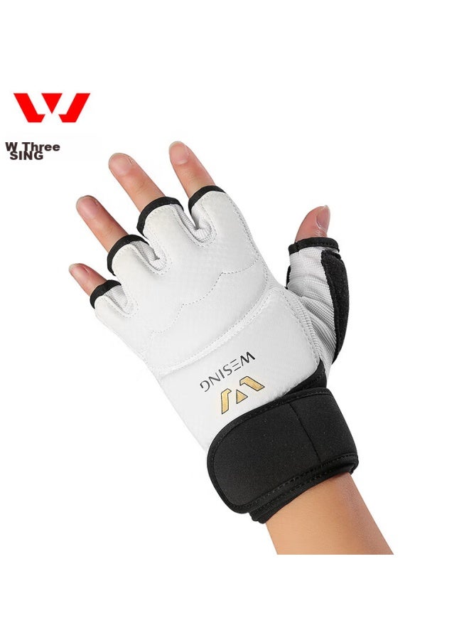 Nine Day Mountain Jiurishan Taekwondo Gloves, Adult And Children Boxing Gloves, Fingerless Gloves, Split-finger Boxing Gloves, Training And Compeion Protective Gear - Image 1