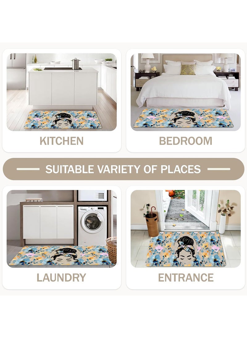 Generic 2 PCS Kitchen Floor Mats Rugs Set, Cushion Floor Carpet, Waterproof, Oil Resistant and Anti-Fatigue PU Standing Mat for Kitchen, Floor, Office, Sink, Laundry 45*75CM+45*120CM  - Image 4