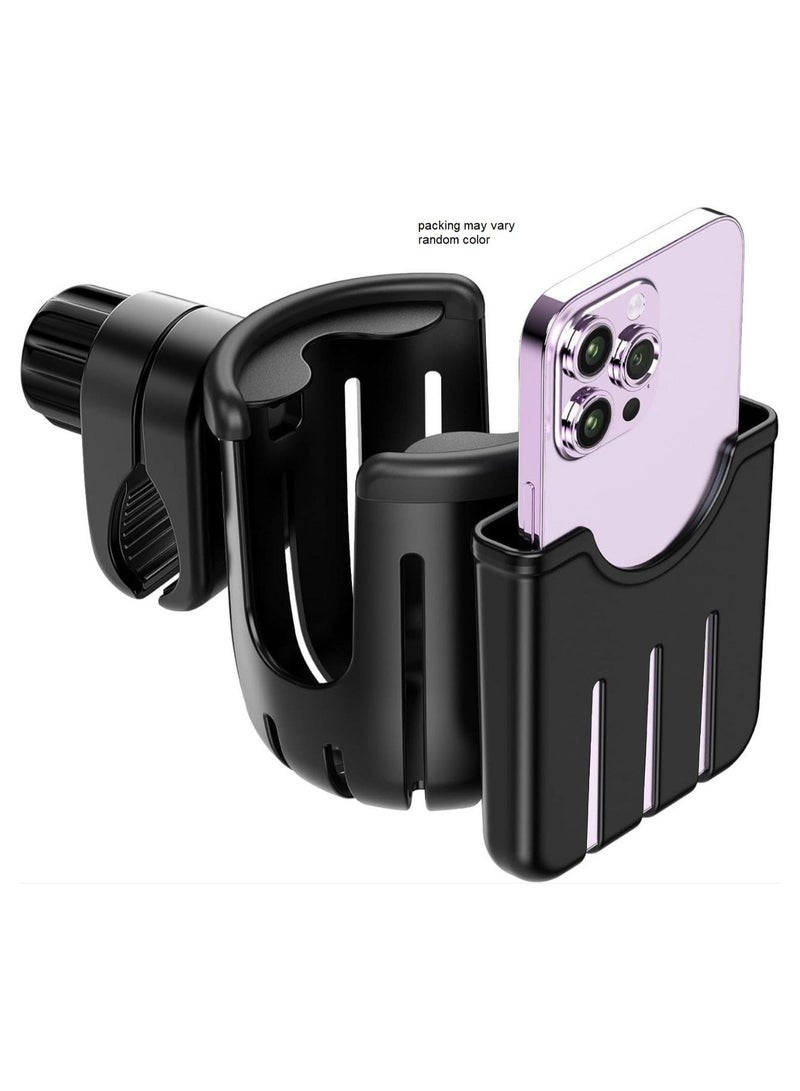 Generic Adjustable Car Cup Holder, Dual Cup Holder, 2 in 1 Drink and Cell Phone Holder, Bottle Holder for Hot and Cold Drinks, Compatible with Most Cars, Versatile random color - Image 1