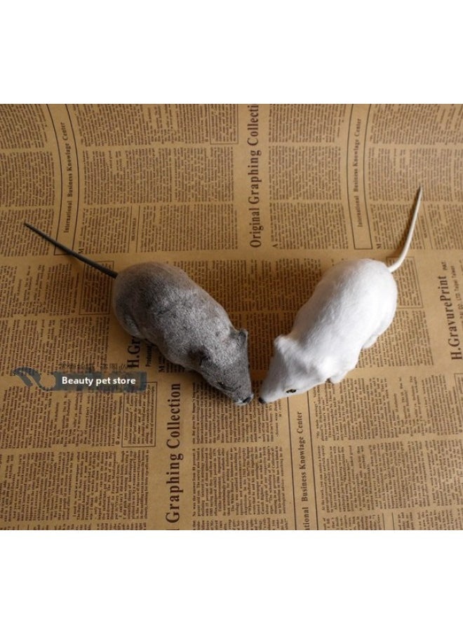 Medium Simulation Mouse Halloween Trick Man Spoofs Simulation Mouse Model Trick Toys Scary Scary Props-Color:White