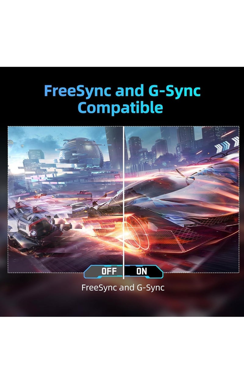 32-inch Gaming Curved Monitor Full HD 1080P 1920x1080 LED Backlight Monitor, with 165Hz (Supports 144Hz) Refresh Rate and Eye-Care, AMD Freesync,178° Wide View Angle, 1xDP 1xHDMI (White) - Image 4