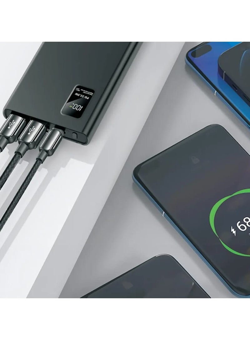 SP - Powerful Wireless Portable Power Bank 10000 mAh with 1 USB C Port and 2 USB A Ports Lightweight Portable Charger 22.5W Quick Charging Compatible with all Devices - Image 1