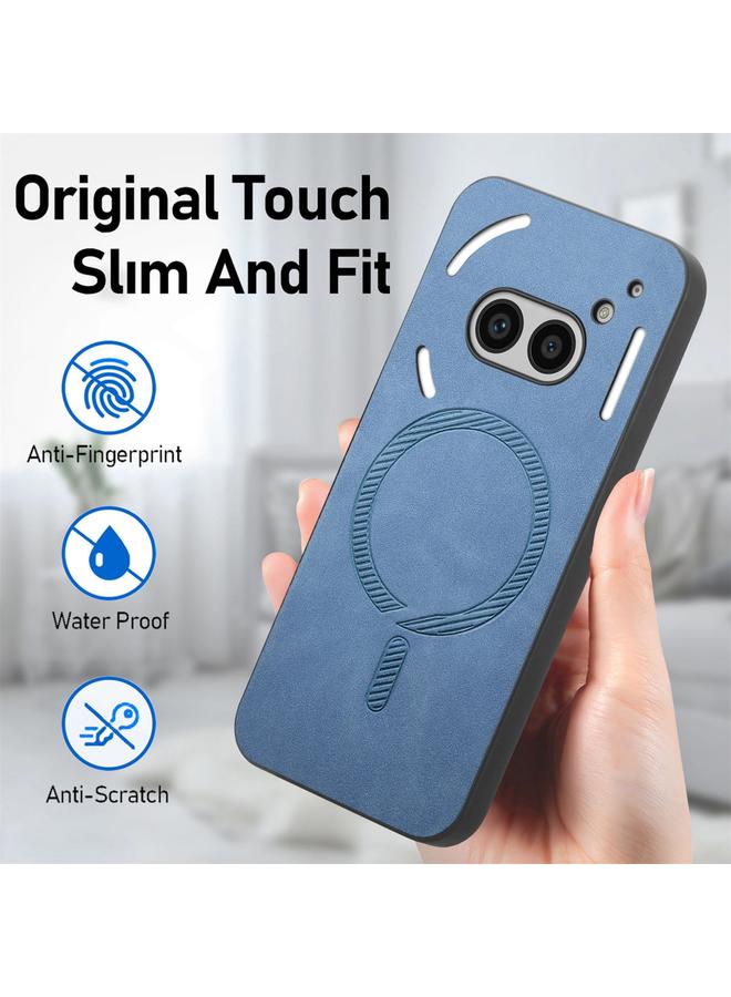 S-TOP Case For Nothing Phone 2a Solid Color Retro Magsafe PU Back Cover Phone Case - Image 5
