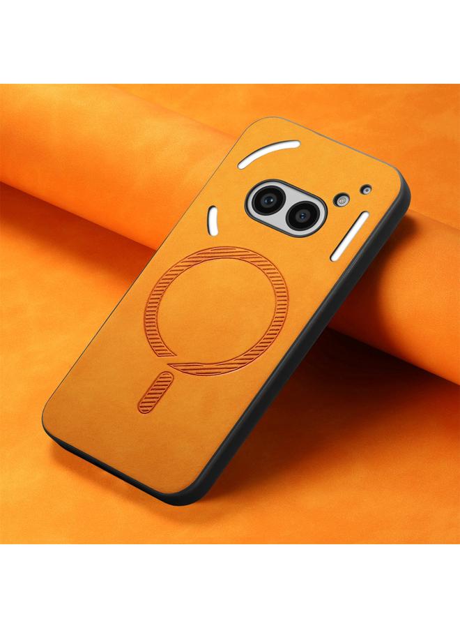 S-TOP Case For Nothing Phone 2a Solid Color Retro Magsafe PU Back Cover Phone Case - Image 2