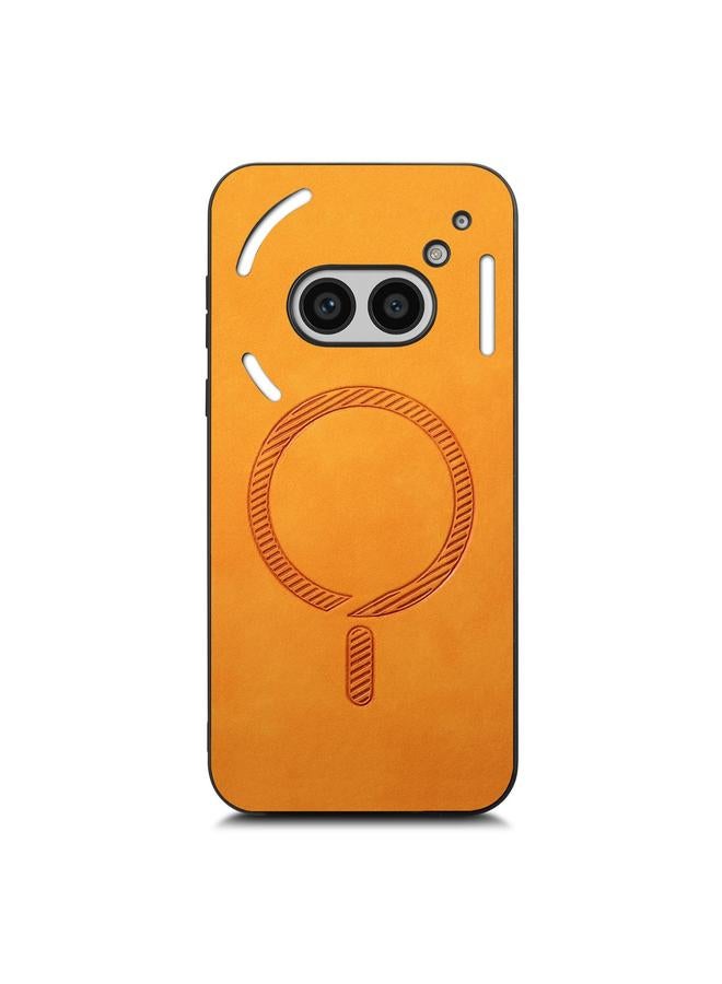 S-TOP Case For Nothing Phone 2a Solid Color Retro Magsafe PU Back Cover Phone Case - Image 3
