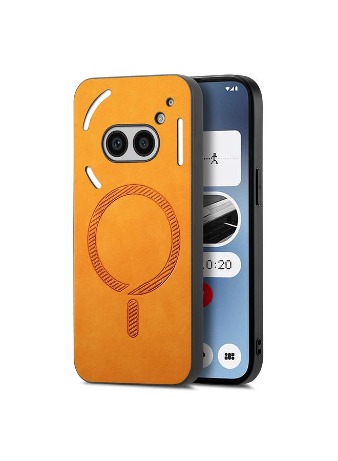 S-TOP Case For Nothing Phone 2a Solid Color Retro Magsafe PU Back Cover Phone Case - Image 1