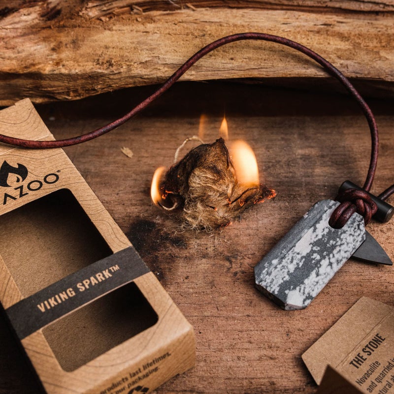 Wazoo Viking Sparkâ„¢ | Whetstone Sharpener & Fire Starter Necklace | MADE IN USA! - Image 5