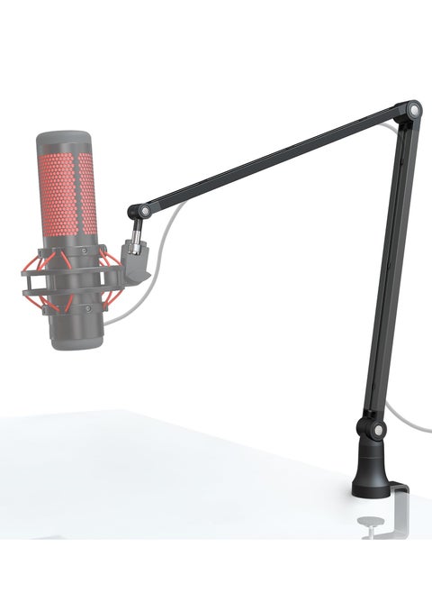 Mic Arm, Boom Arm 360° Rotatable Microphone Stand with Desk Mount, Foldable Desk Mic Arm with 3/8 to 5/8 inch Screw Adapter, Microphone Arm for Live Streaming, Gaming, Podcasting