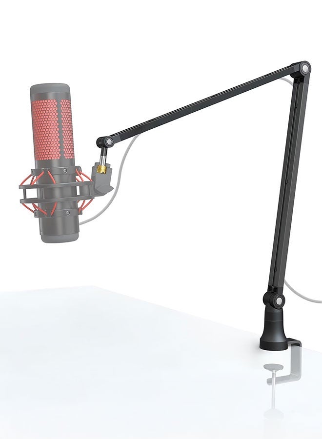 Mic Arm, Boom Arm 360° Rotatable Microphone Stand with Desk Mount, Foldable Desk Mic Arm with 3/8 to 5/8 inch Screw Adapter, Microphone Arm for Live Streaming, Gaming, Podcasting