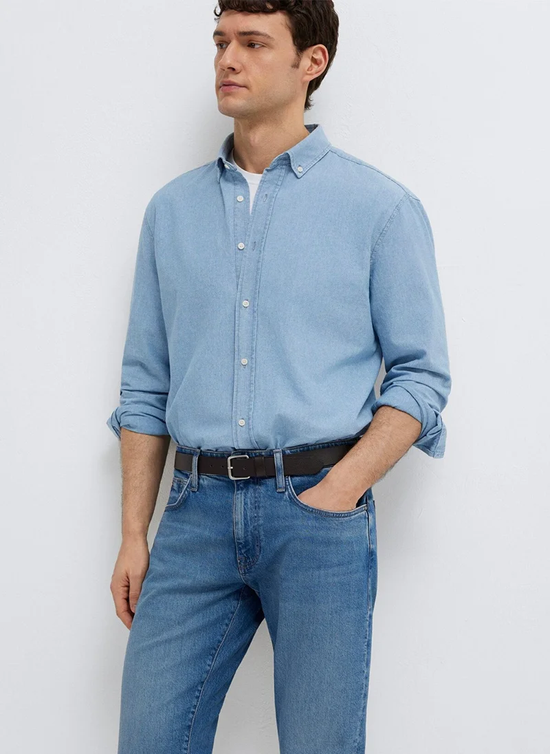 Mavi Solid Regular Fit Shirt